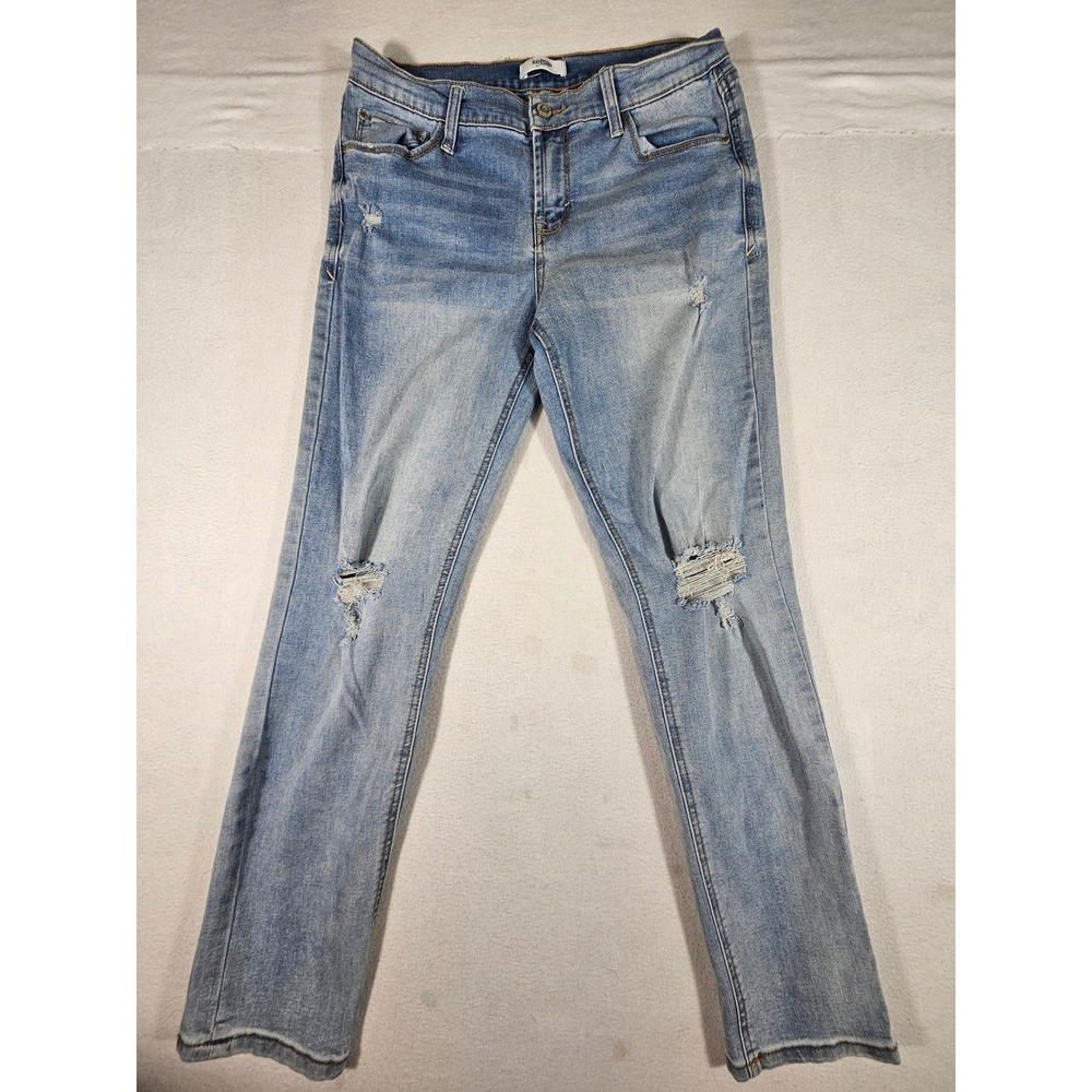 Kensie‎ Jeans Womens 4/27 Light Wash Distressed Ripped Skinny Denim Blue Jeans